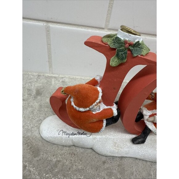 Hallmark Natures Sketchbook Marjolein Bastin Christmas JOY Santa Candle Holder - Picture 4 of 7